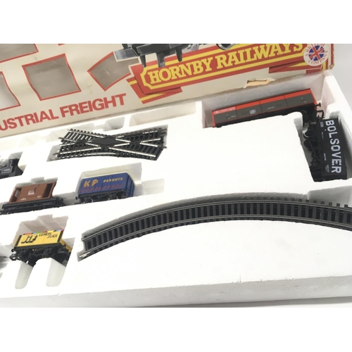 126 - A boxed Hornby train set no R868. Industrial freight 00gauge. Incomplete