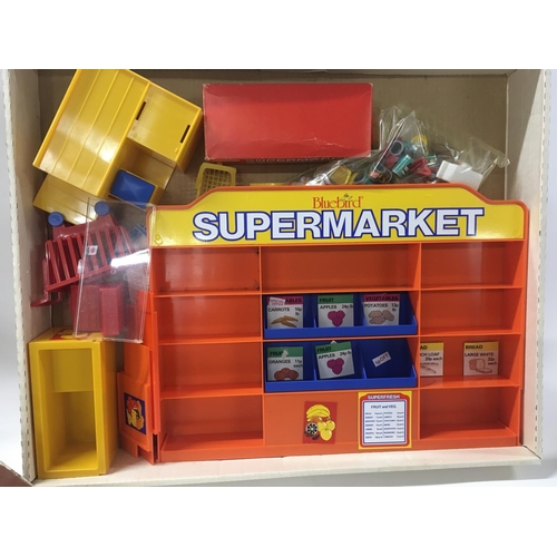 129 - A boxed Supermarket playset by Bluebird