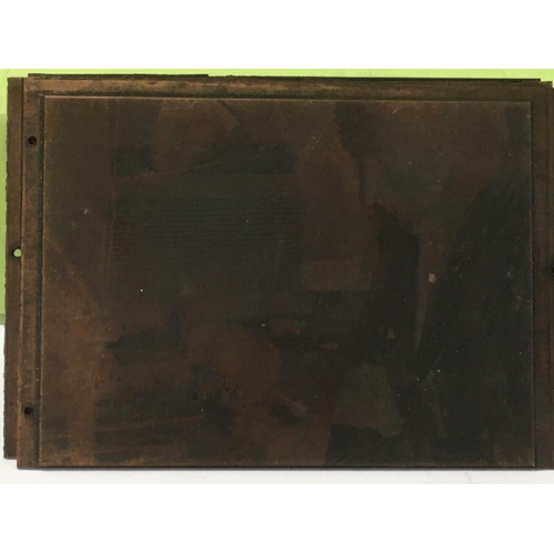 15 - A collection of 4 unique copper printing plates made for the Matchbox company. Each plate is approxi... 