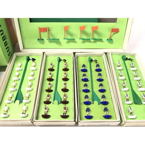 150 - 2 X Boxed Subbuteo Sets. A Table Rugby and Table Soccer with Extra Teams. No Reserve.