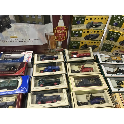 154 - 4 boxes containing boxed diecast model vehicles by Corgi..Lledo..EFE..Vanguard and others. Includes ... 