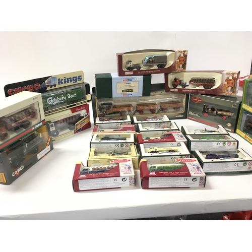 154 - 4 boxes containing boxed diecast model vehicles by Corgi..Lledo..EFE..Vanguard and others. Includes ... 