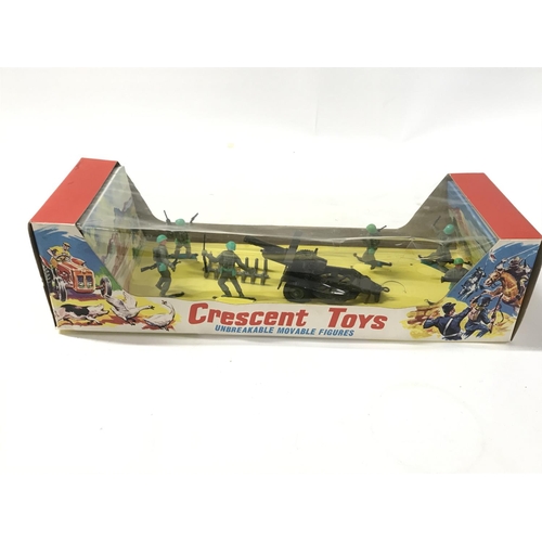 170 - A crescent toy unbreakable movable figure commando set. Postage B