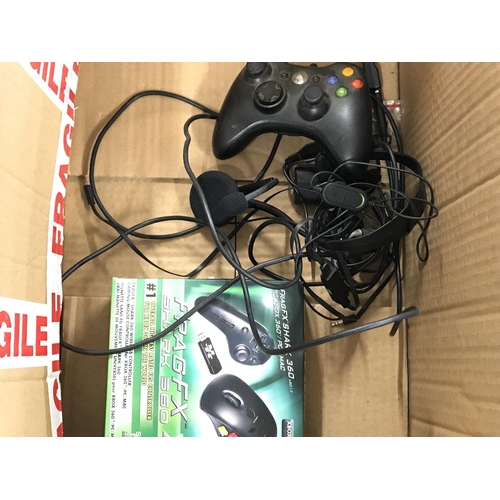 176 - An Xbox 360 console with a number of games and other accessories. No Reserve