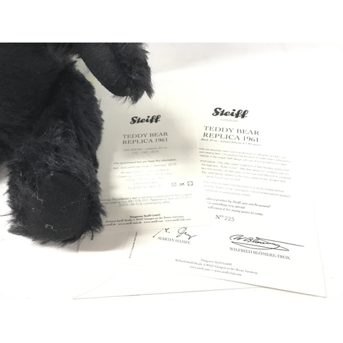 185 - A Boxed Steiff Teddy Bear Replica 1961 with Certificate.