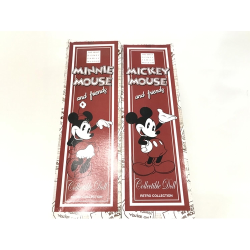 195 - 2 Boxed Walt Disney Family Museum Soft Toys Mickey And Minnie Mouse. An Elephant On a Skate and a Pa... 