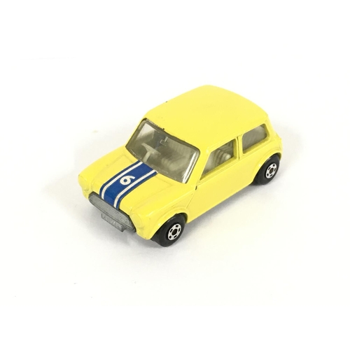 2 - A Matchbox Superfast series no.29. Racing mini in yellow livery with Ford GT bonnet decal. 1970