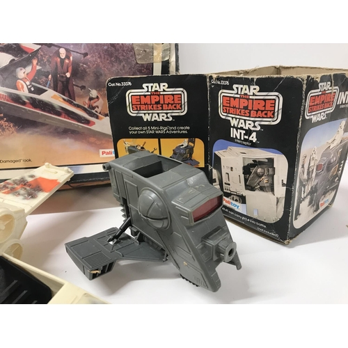 223 - A Boxed Vintage Star Wars X-Wing Fighter. And a INT-4 Both Have Parts Missing And Boxes Worn. No Res... 