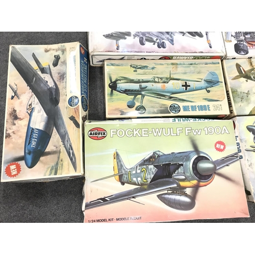 247 - A Collection of Large Scale Model Kits By Airfix And Tamiya.boxes in various states.