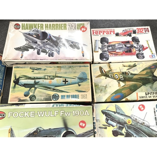 247 - A Collection of Large Scale Model Kits By Airfix And Tamiya.boxes in various states.