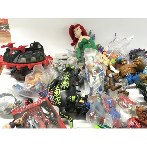 251 - A large collection of assorted play figures ..vehicles etc. includes Star Wars..Spider-Man..Fantasti... 