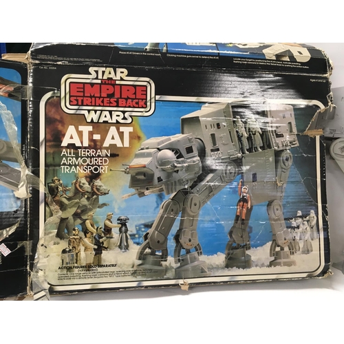 257 - Vintage Star Wars AT-AT in worn box. Has one chin gun.