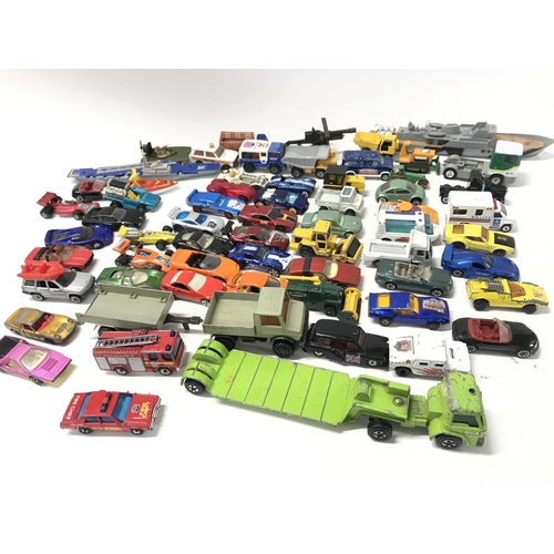 269 - A Collection of Playworn Diecast Including Hotwheels. Dinky. Matchbox Etc.