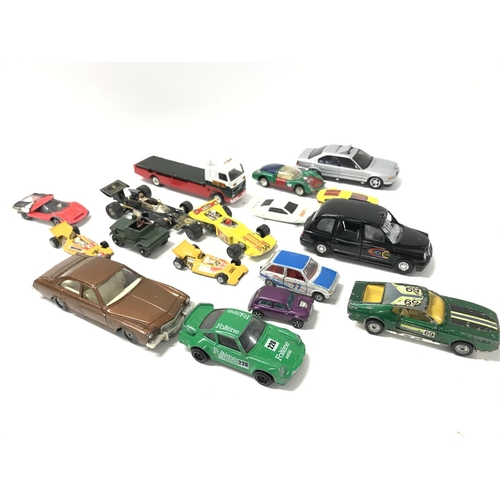 269 - A Collection of Playworn Diecast Including Hotwheels. Dinky. Matchbox Etc.