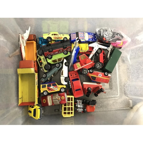 269 - A Collection of Playworn Diecast Including Hotwheels. Dinky. Matchbox Etc.