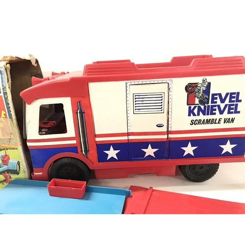 273 - A Boxed Ideal Toys Evel Knivel Scramble Van.