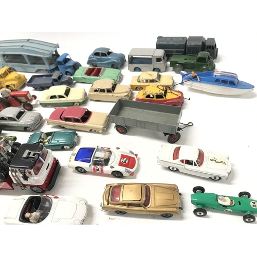 280 - A Box Contaning Playworn Diecast Including Corgi. Dinky etc.