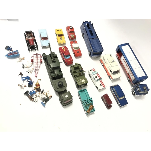 280 - A Box Contaning Playworn Diecast Including Corgi. Dinky etc.