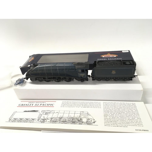 296 - A boxed model locomotive with tender by Bachmann no. 31.954A.. A4 Sir Nigel Greeley. Single chimney.... 