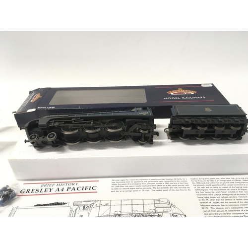 296 - A boxed model locomotive with tender by Bachmann no. 31.954A.. A4 Sir Nigel Greeley. Single chimney.... 