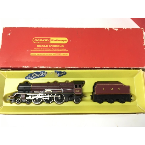 309 - 2x boxed 00 gauge locomotives with tender by Hornby includes R.258 LMS 4.6.2. Princess Elizabeth and... 