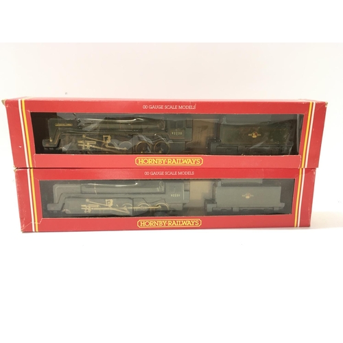 315 - 2x boxed 00 gauge model locomotives by Hornby. Includes R.330. BR 2.10.0 9F Class and R.373. BR 2.10... 