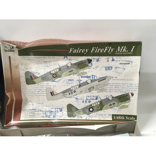 324 - 2x boxed model aircraft kits by Grand Phoenix . Both are Fairey Firefly Mk1 ..one has radar fitted. ... 