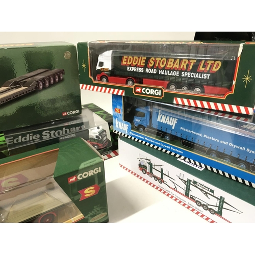 339 - A collection of 12 corgi boxed assorted commercial vehicles all themed Eddie Stobart.