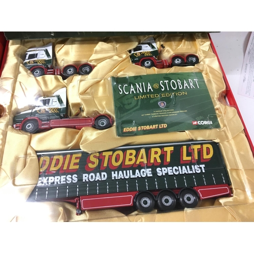 340 - Two special boxed Eddie Stobart sets including 30th Anniversary 1970..2000 and Scalia at Stobart.