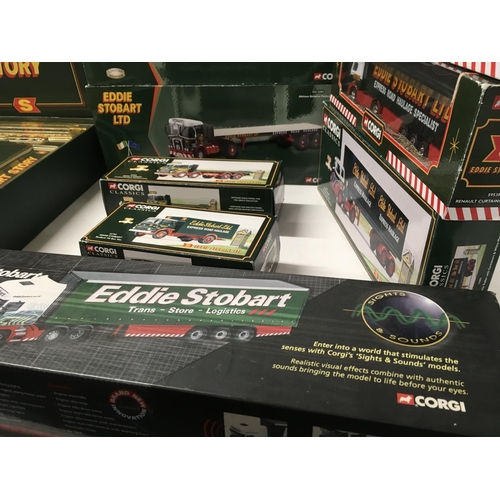 341 - A collection of 10 boxed Corgi diecast model commercial vehicles all themed Eddie Stobart. Includes ... 