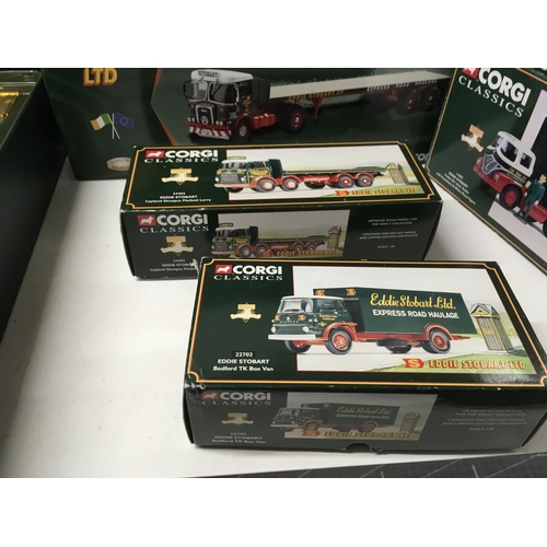 341 - A collection of 10 boxed Corgi diecast model commercial vehicles all themed Eddie Stobart. Includes ... 