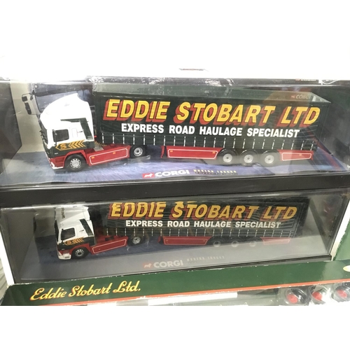 342 - A collection of 10 boxed Corgi diecast commercial vehicles all themed with Eddie Stobart. Includes s... 