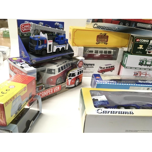 345 - An assorted collection of 14 model vehicles both collectibles and fun . Includes a remote control VW... 