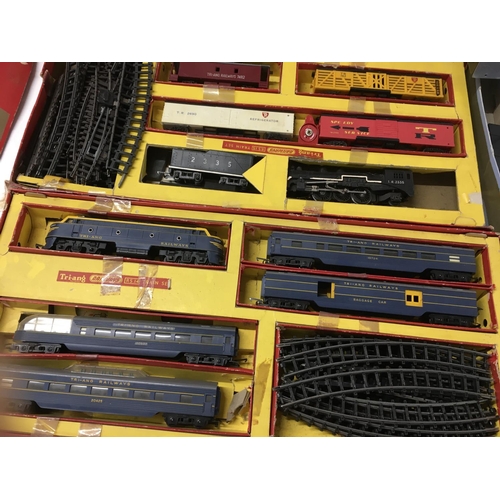 36 - Two boxed Triang model railway sets Nos. RS15 and RS14 includes two transformer power units. Also a ... 