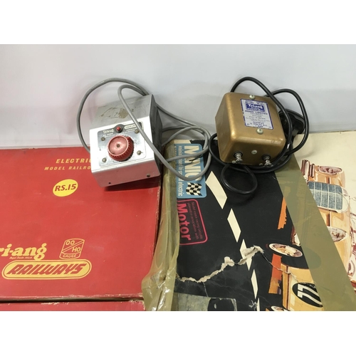 36 - Two boxed Triang model railway sets Nos. RS15 and RS14 includes two transformer power units. Also a ... 