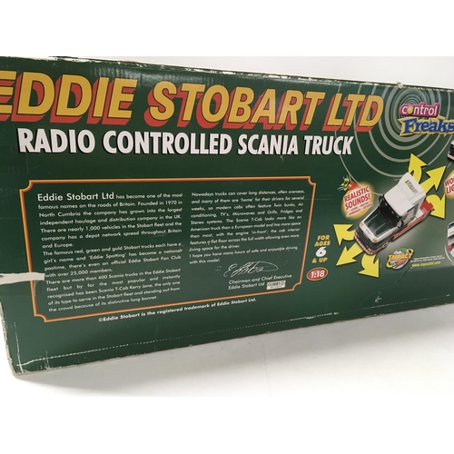 360 - A boxed Radio controlled Model Artic with trailer in Eddie Stobart livery. Scale 1:18. No reserve