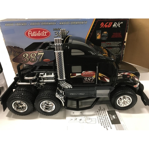 361 - A boxed Peterbilt radio controlled model truck . Model 387. By New Bright Toys.