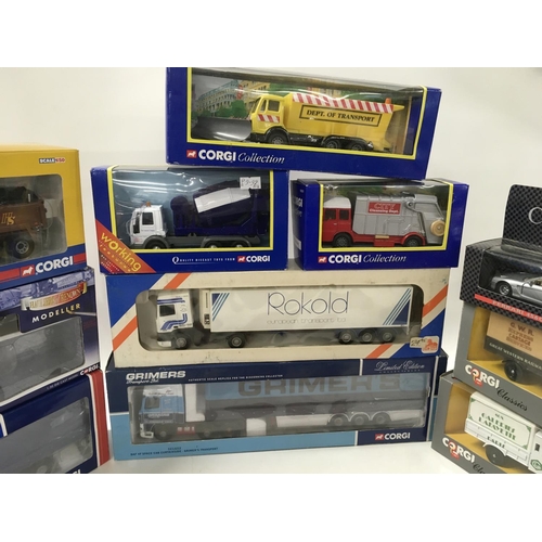 370 - A collection in excess of 15 boxed model diecast vehicles mainly commercial. Manufacturers include C... 