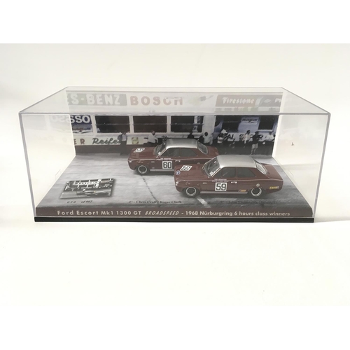 379 - Two boxed model cars including by minichamps a Auto Union TYP C H . Stuck. 1936. Also by Replicar Fo... 