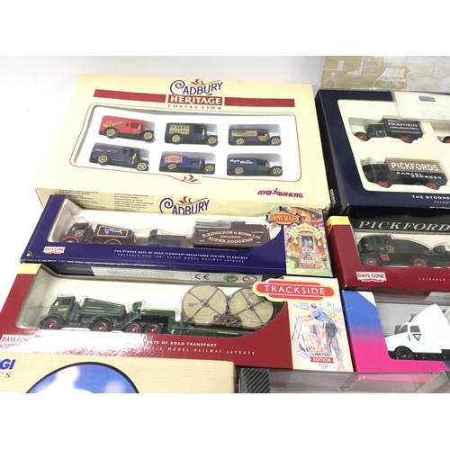 387 - An assorted collection of model diecast vehicles manufactured by Corgi..Lledo etc. mainly a commerci... 