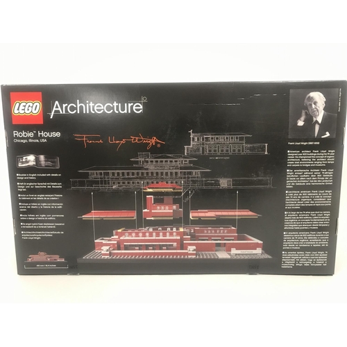 446 - A Boxed And Lego Architecture Robbie House #21010. Box Has Been Opend