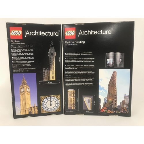 452 - A BoxedAnd Sealed Lego Architecture Big Ben #21013 and a Flatiron Building #21023. (2).