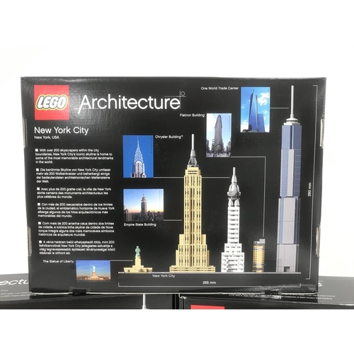 459 - 3 Boxed And Sealed Lego Architecture New York City Skyline. #21028