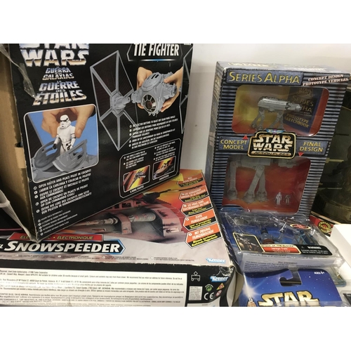 46 - A collection Star Wars items including vehicles..figures..cards etc