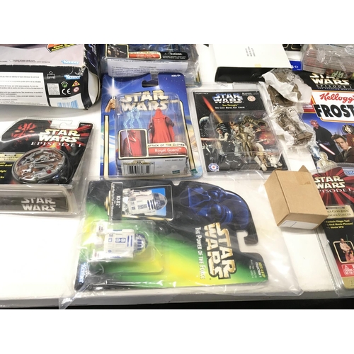 46 - A collection Star Wars items including vehicles..figures..cards etc