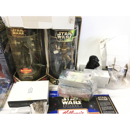 46 - A collection Star Wars items including vehicles..figures..cards etc