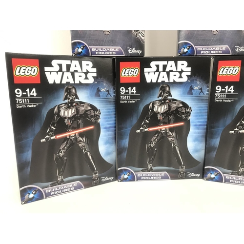 474 - 5 X Boxed And Sealed Lego Star Wars building Figures. 3 Darth Vaders and 2 Jango Fetts. #75111 and 7... 