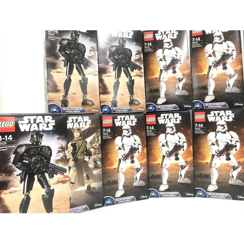 484 - 12 X Boxed And Sealed Lego Star Wars Buildable Figures. Including First Order Stormtrooper #75114. K... 