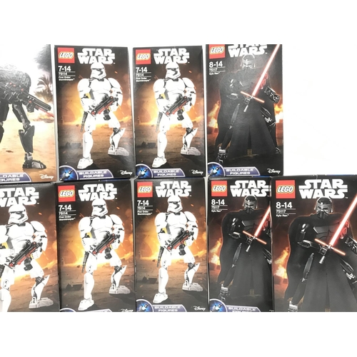 484 - 12 X Boxed And Sealed Lego Star Wars Buildable Figures. Including First Order Stormtrooper #75114. K... 