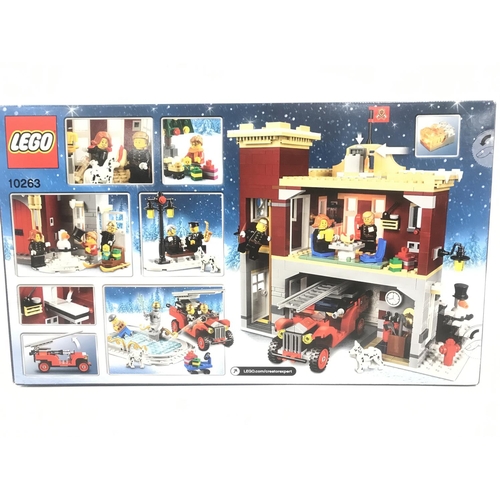 497 - A Boxed And Sealed Lego Winter Village Fire Station. #10263.